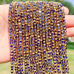 55pcs Spherical Edge Crystal Beads Faceted Glass Beads for DIY Bracelet