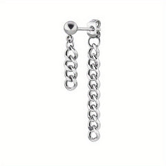 Men's Silver Stud Earrings Small Steel Ball Stainless Steel