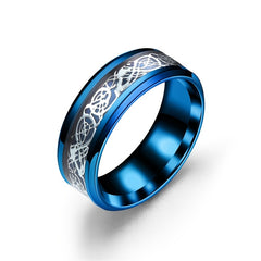 Men's Abstract Stainless Steel Band Ring