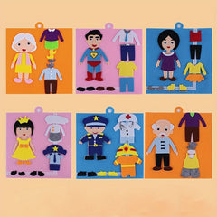 Kindergarten Characters Dress Up Puzzle for Educational Play