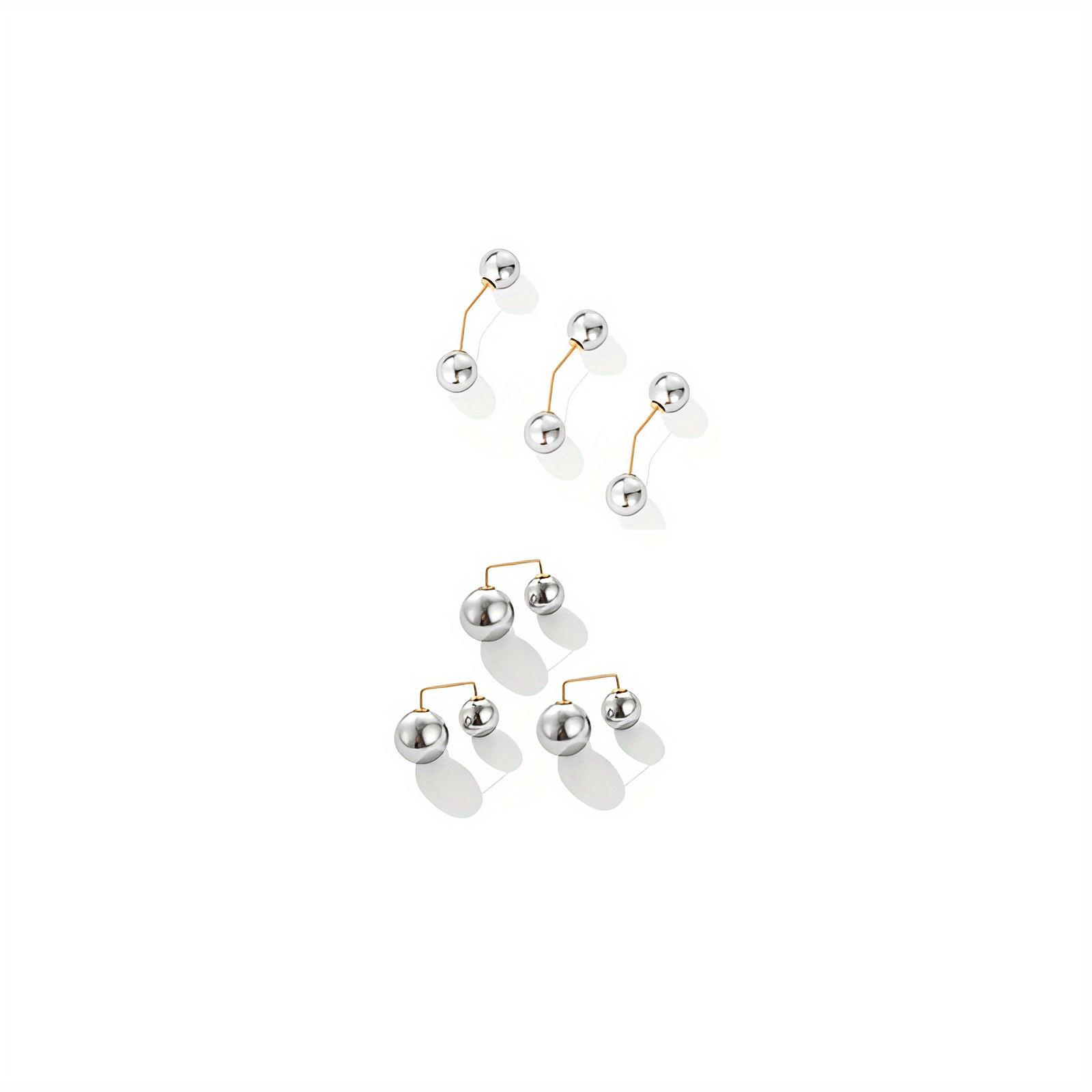 6pcs Set Faux Pearl Waist Pins Scarf Brooches for Women