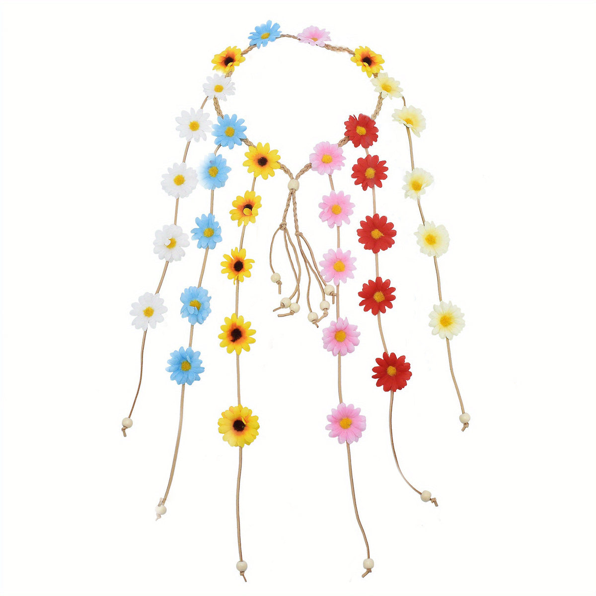 Boho Daisy Hair Rope Hippie Style Headband Women