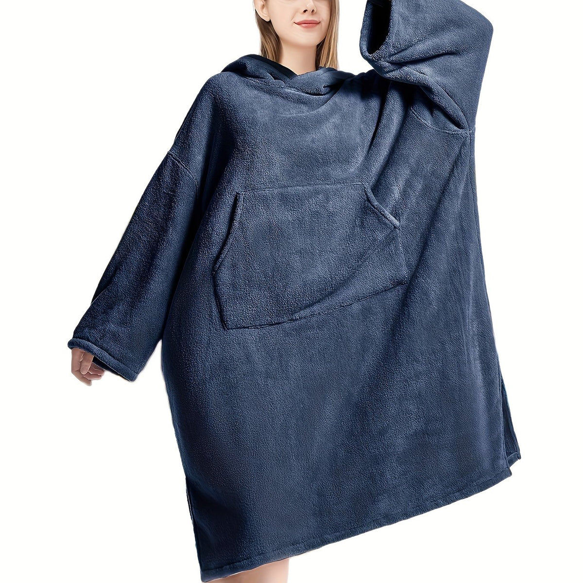 Cozy Hooded Night Robe with Pockets Women's Sleepwear
