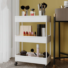 1PC Gap Hand Push Cart Storage Rack Floor standing Mobile Storage Rack