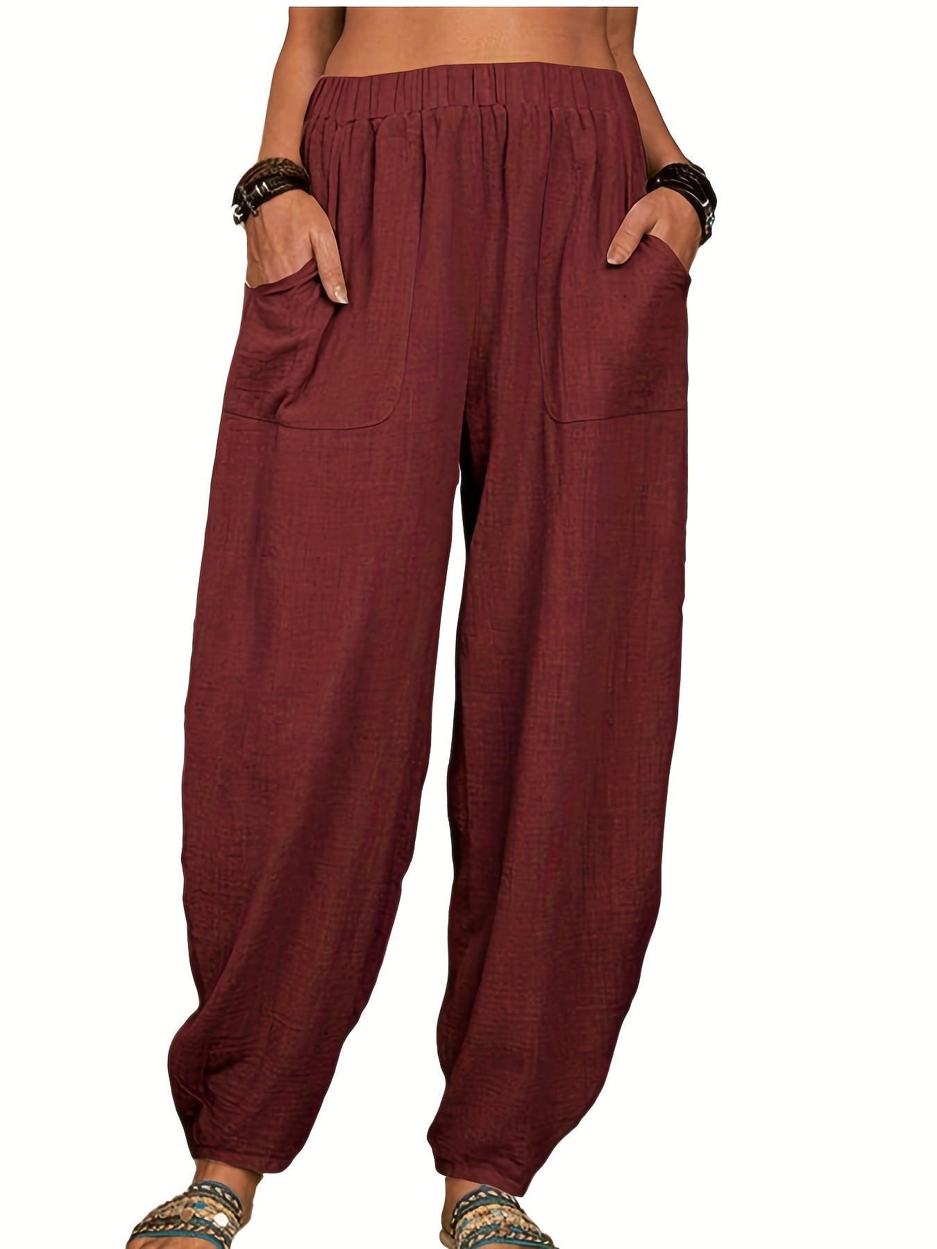 High Waist Baggy Harem Pants Casual Women's Clothing