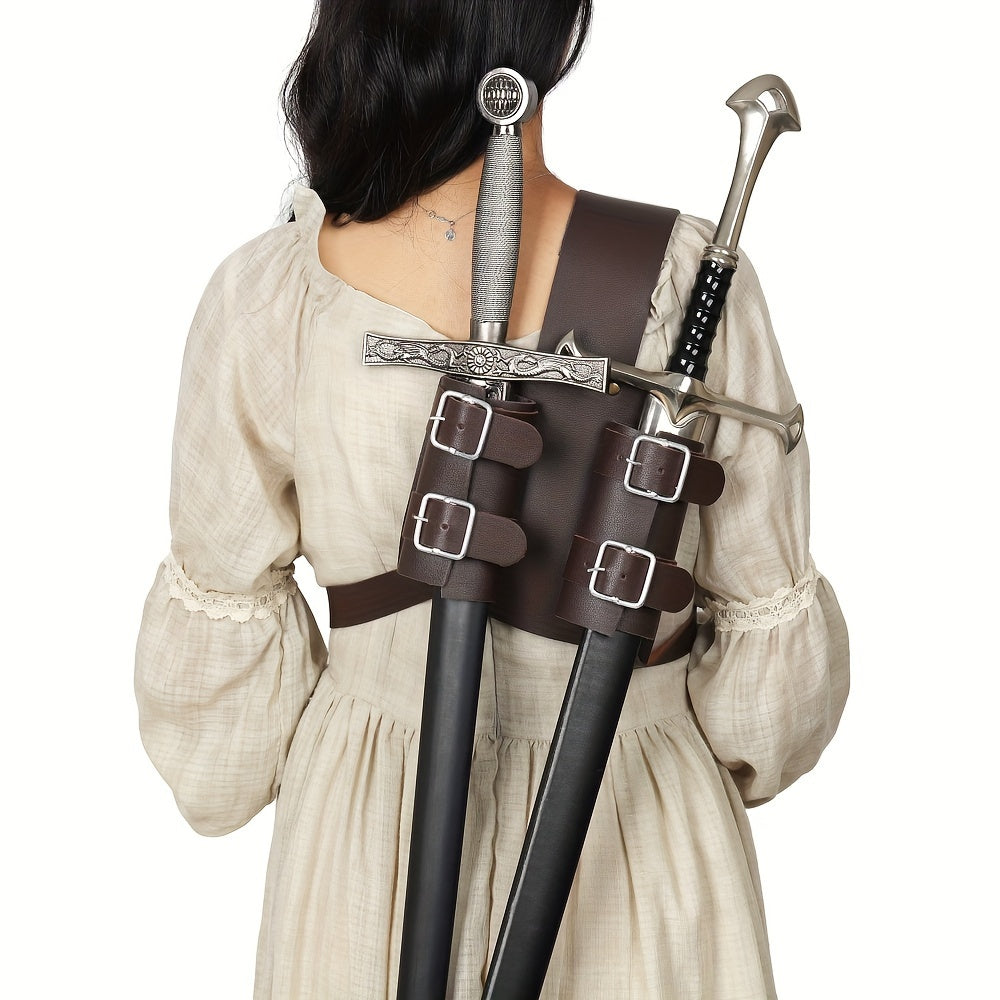 Medieval Renaissance Leather Sword Holder LARP Costume Accessory