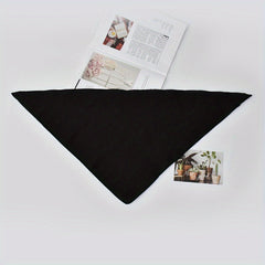 Solid Triangle Scarf Satin Thin Pleated Neckerchief Bandana Silk Head Wrap