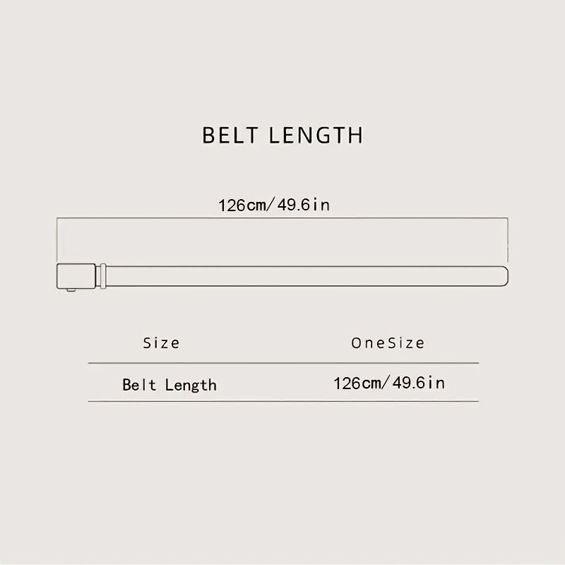 Y Letter Style Auto Buckle Men's Business Casual Leather Belt