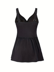  Ruched Surplice Neck One Piece Swimsuit