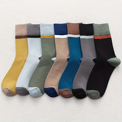 Colorblock Crew Socks Comfy & Breathable Mid Tube Women's Stockings
