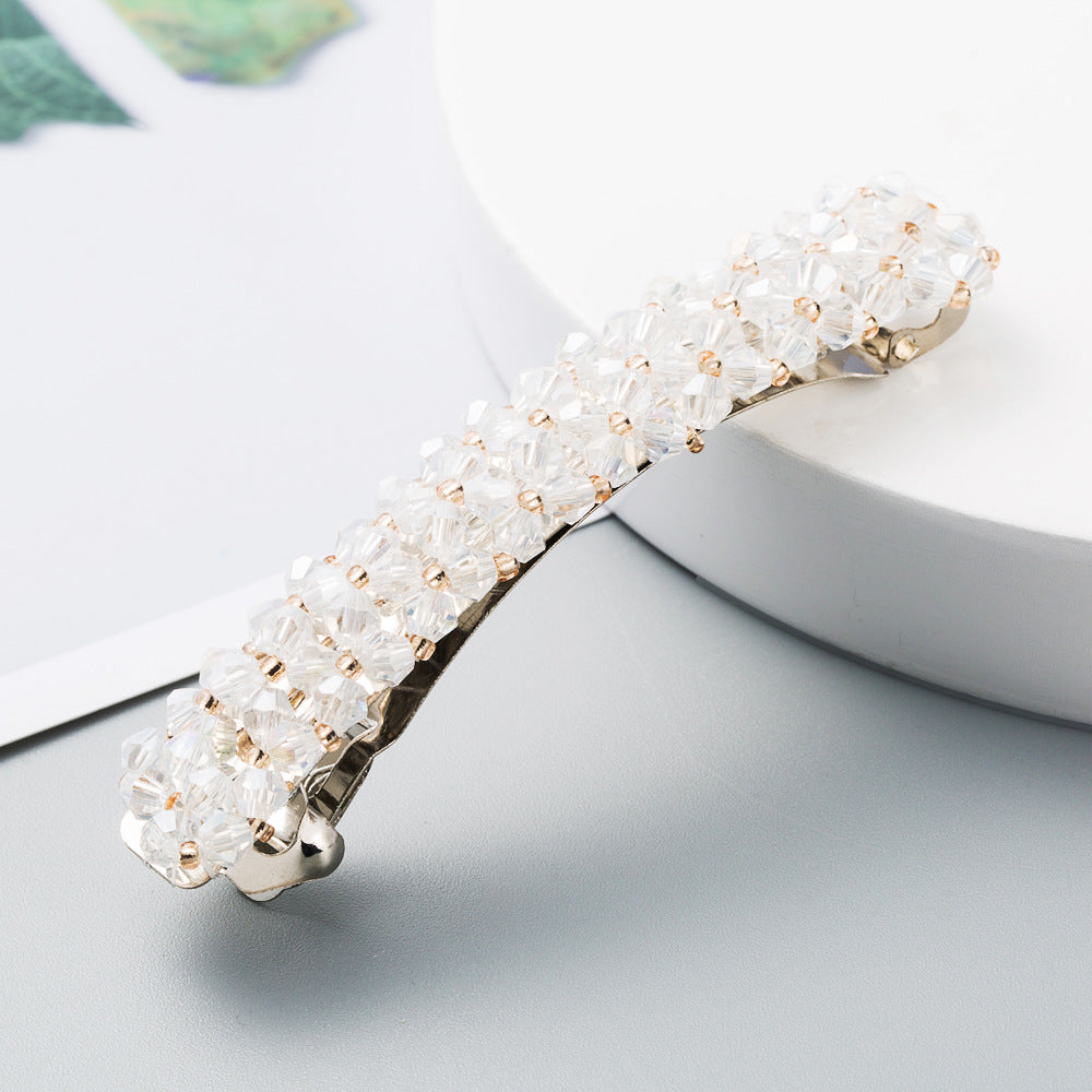 Crystal Solid Hairclip Bridal Wedding Hairpin Barrette