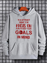 'Keep Your Goals In Mind' Print Hoodie