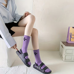 10 Pairs Cross Pattern Socks for Women