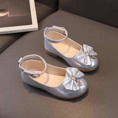 Girl's Dance Shoes With Bowknot Non Slip Backless Shoes