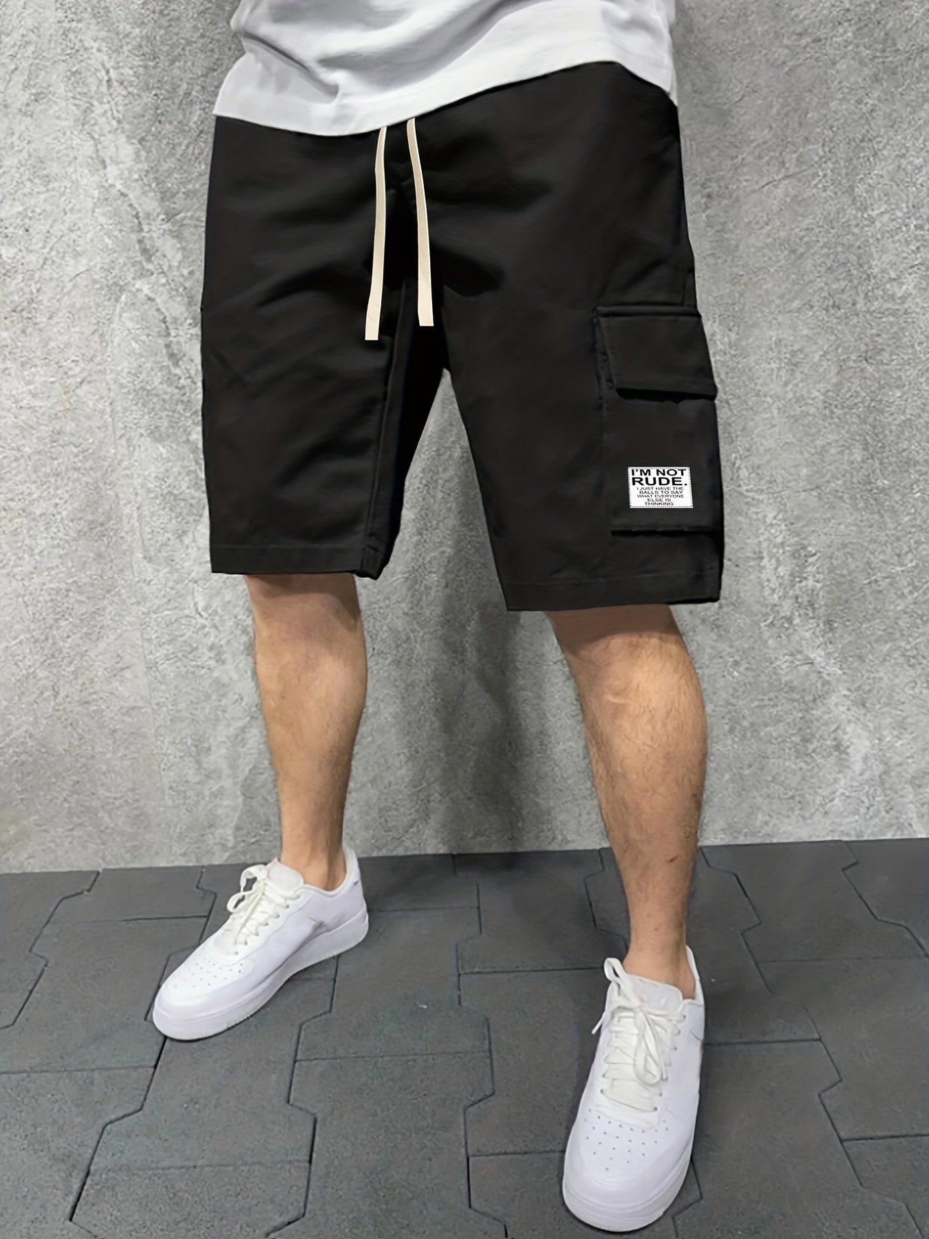 Men's Drawstring Cargo Shorts for Summer