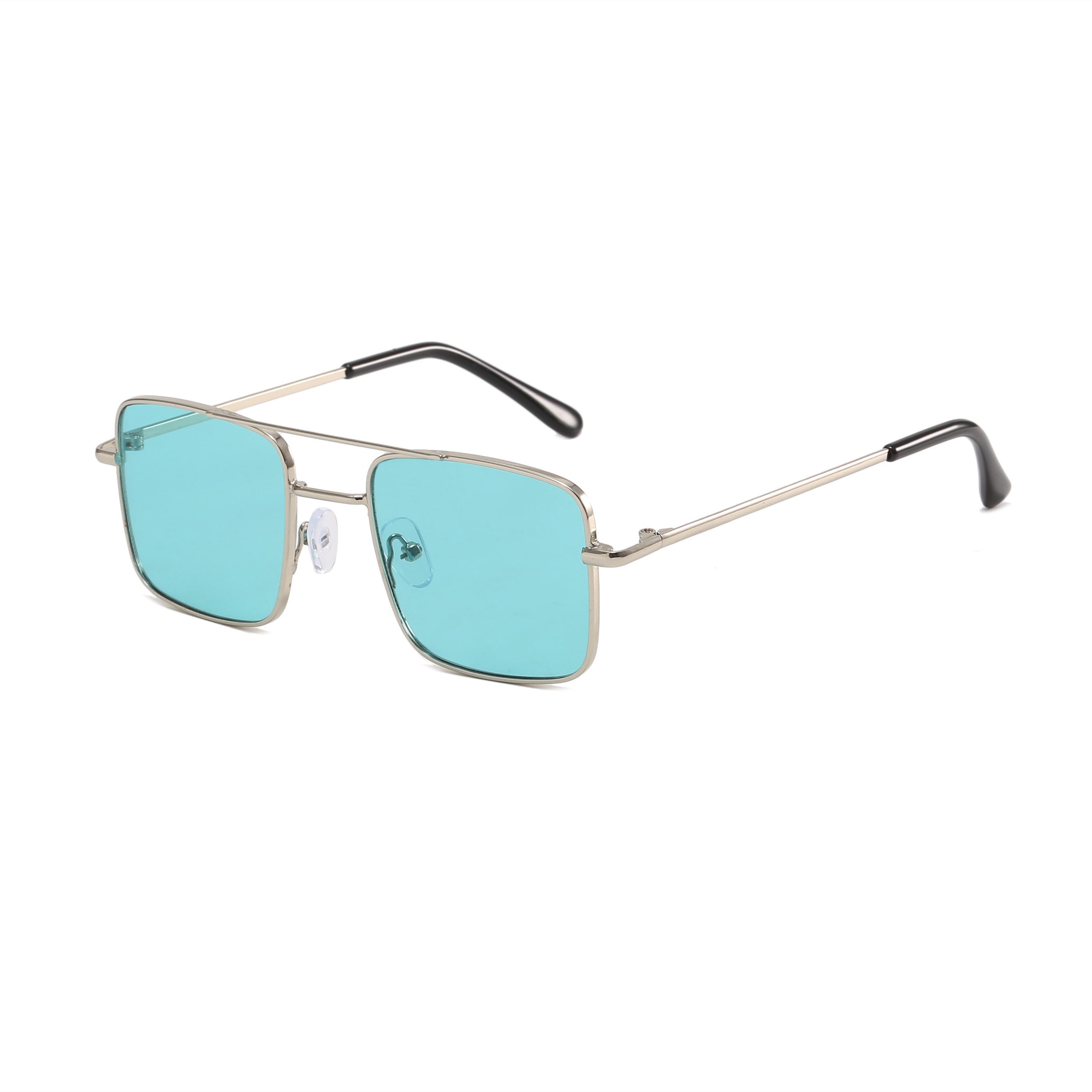 Retro Square Metal Sunglasses for Sun Protection