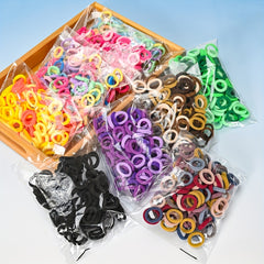 100pcs Solid Hair Ties Thick Stretchy Rubber Bands Ponytail Holder
