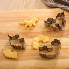 3pcs Unicorn Cookie Cutters Stainless Steel Candy Mold Baking Tools