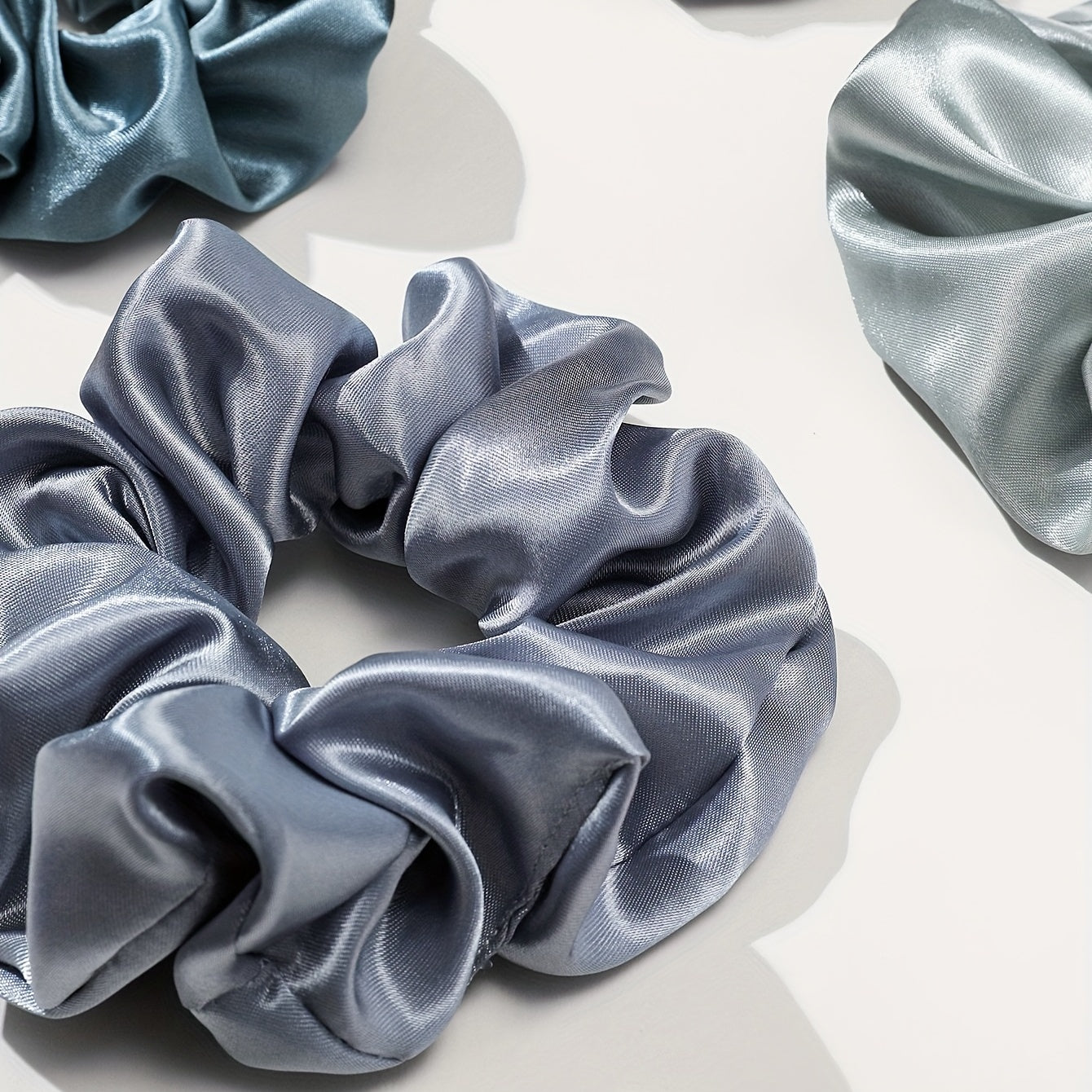 12pcs Large Satin Scrunchie Hair Tie Silky Hair Rope Hair Accessories