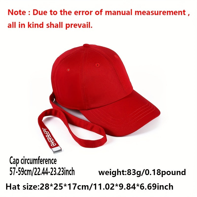 Solid Strap Baseball Cap Lightweight Sunshade Hat