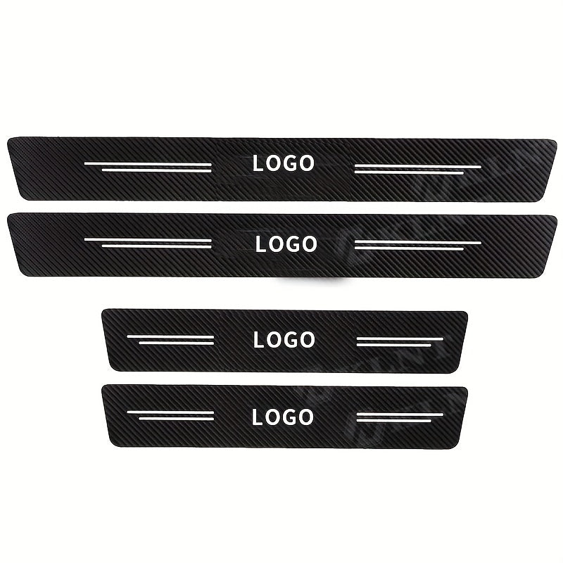 Carbon Fiber Pattern Car Threshold Strip Door Pedal Protection