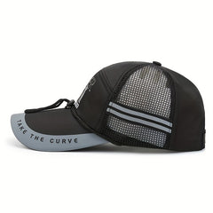 Classic Baseball Cap Summer Gauze Fishing Cap With Chin Fixed Rope