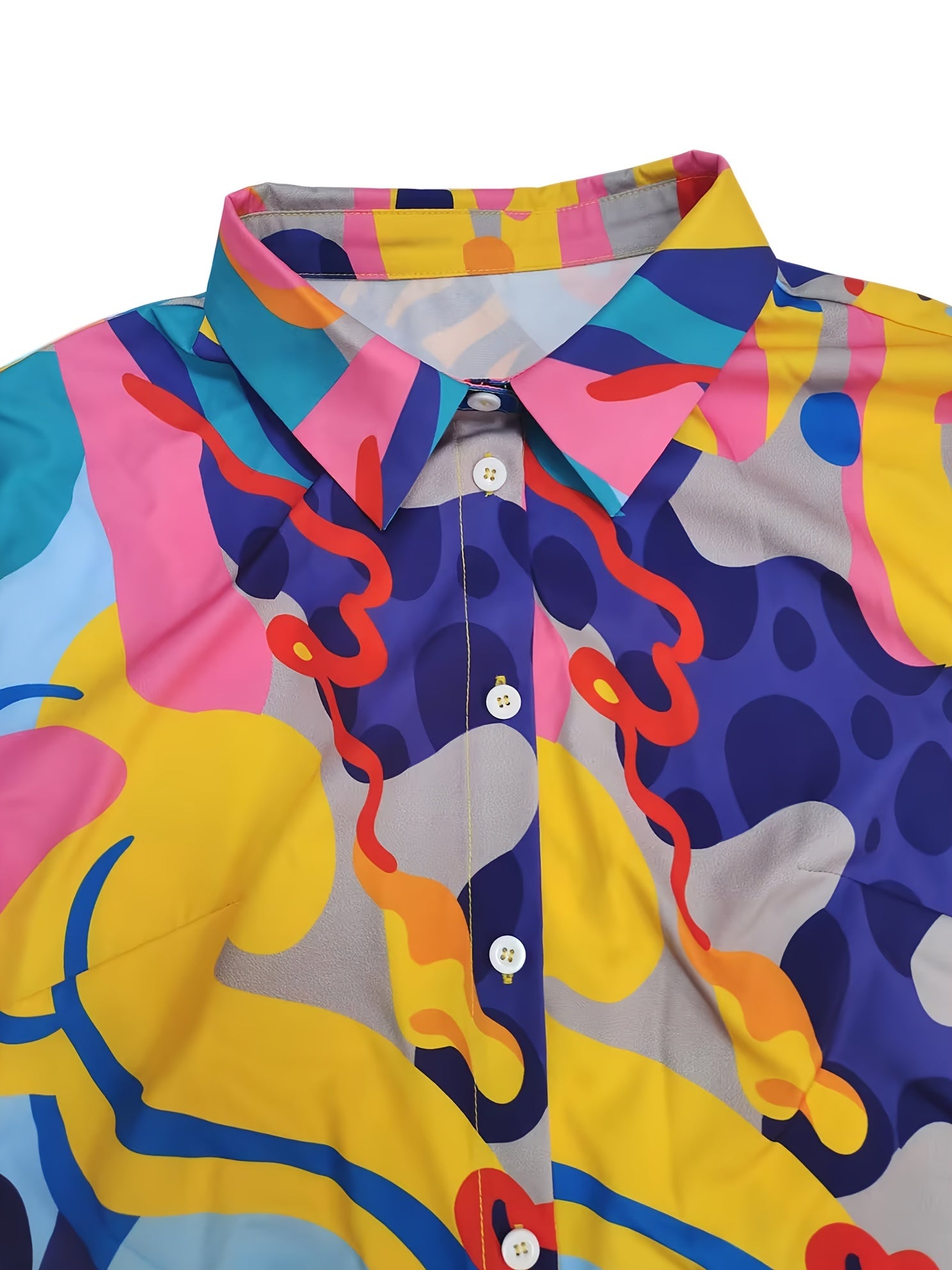  Abstract Print Shirt & Pants Set