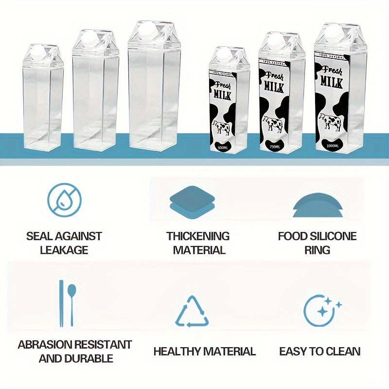 Portable Leakproof Milk Bottle with Cow Pattern