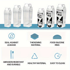 Portable Leakproof Milk Bottle with Cow Pattern
