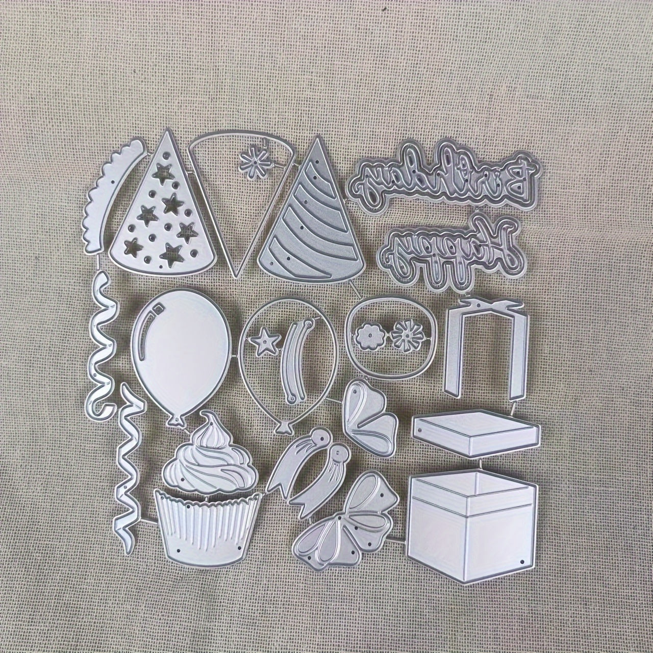 1Pc Happy Birthday Gift Metal Cutting Dies DIY Card Scrapbook Decoration