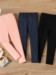Girls Slim Fit Basic Legging Pants Stretch Casual Legging Bottoms