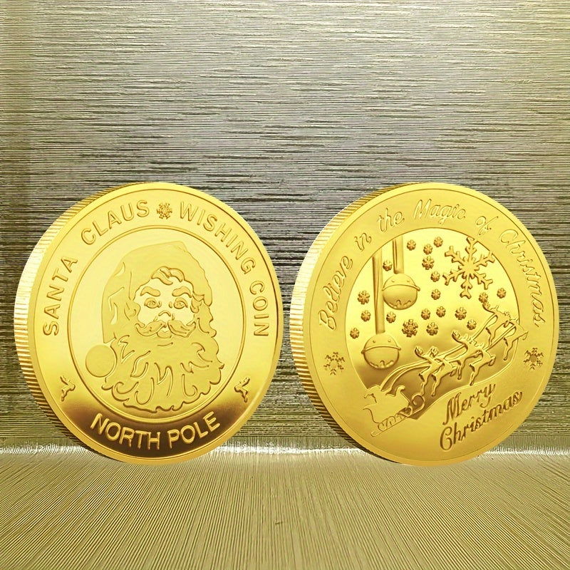 1pc Christmas Coin Thanksgiving Party Favors Badges