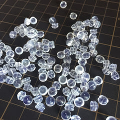 50pcs Clear Silicone Hamburger Earplugs for Jewelry Supplies