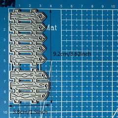 2pcs Fence Metal Cutting Dies for Card Making DIY