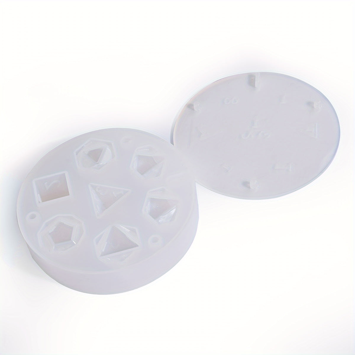 7pcs Polyhedral Pointed Dice Set Silicone Molds