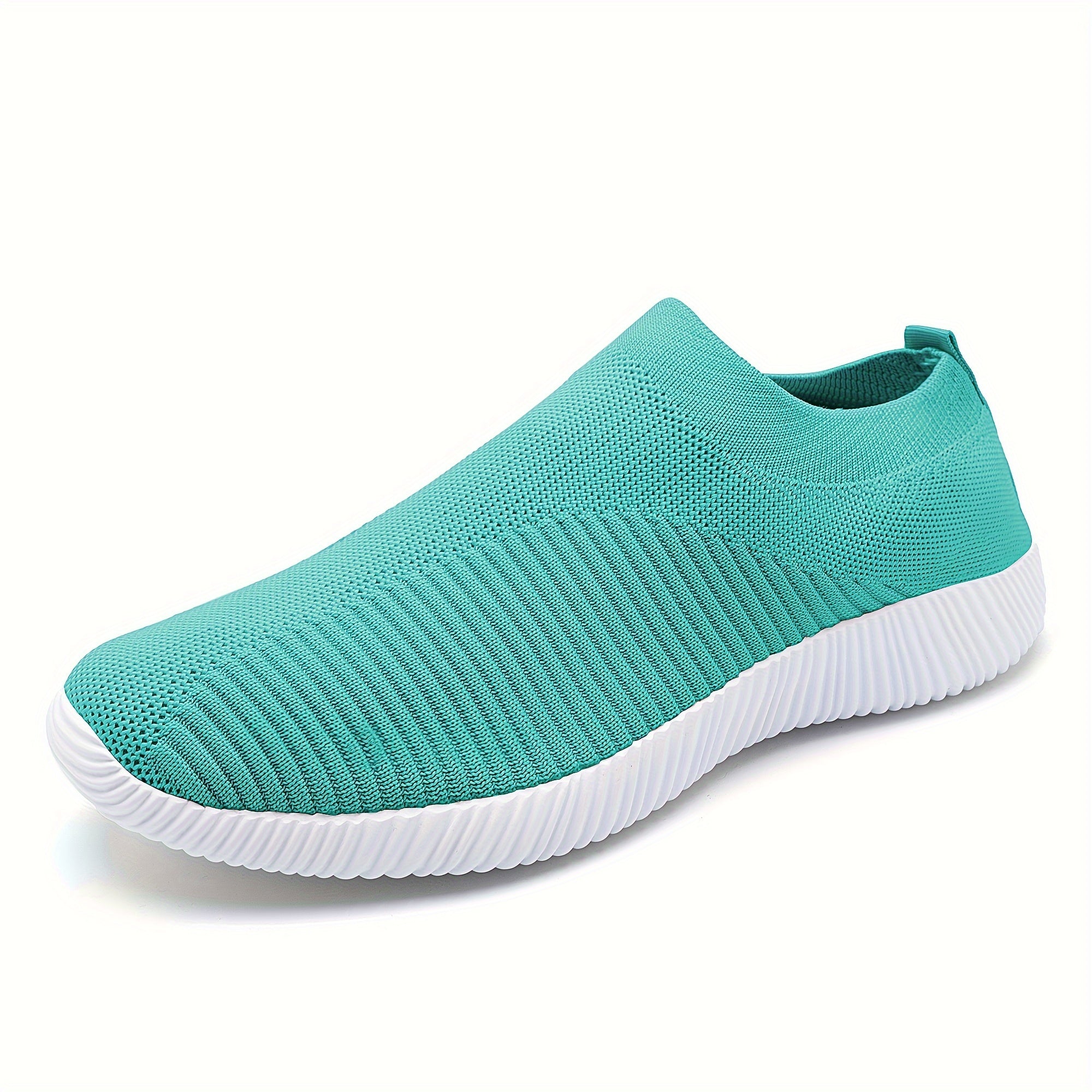 Solid Knitted Trail Walking Sneakers Lightweight Anti skid