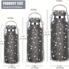 500ml Stainless Steel Vacuum Cup Bling Water Bottle Insulated Thermal Bottle