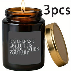 3pcs Dad Candle Toilet Humor Stickers Waterproof Decorations