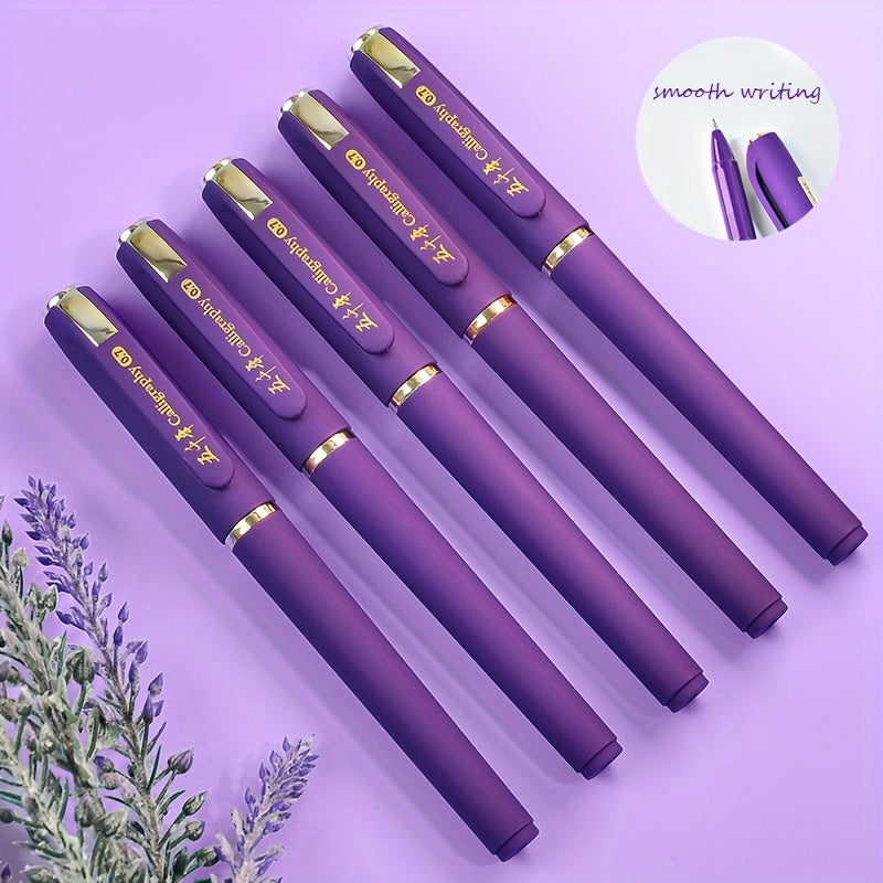 Fashionable Business Ballpoint Pen Purple Ink Metal Nib 0.7mm