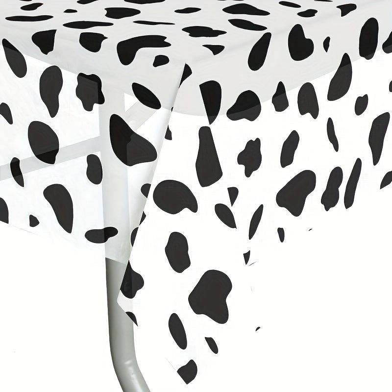 Cow Pattern Disposable Tablecloth Party Home Outdoor Decoration