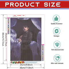 Girl 5D Diamond Painting Full Round Cross Stitch Kit