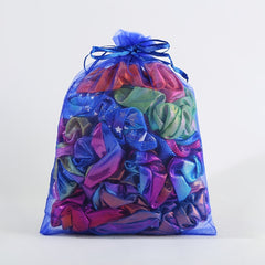 20pcs Metallic Hair Scrunchies Mermaid Ponytail Holder Colorful Neon Hair Ties