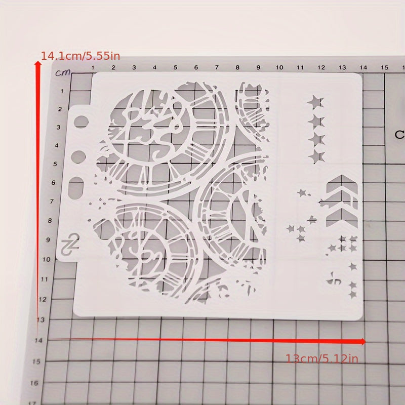 Lace Ruler Gear Pattern Painting Template DIY Hand-painted Graffiti