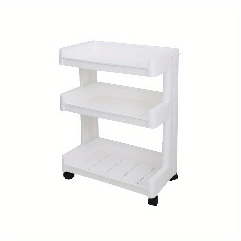 Plastic Storage Rack with Wheels for Snacks Toys and Sundries