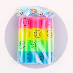 12pcs Mini Rainbow Circles Crystal Toys 3" Diameter Stretch Circles