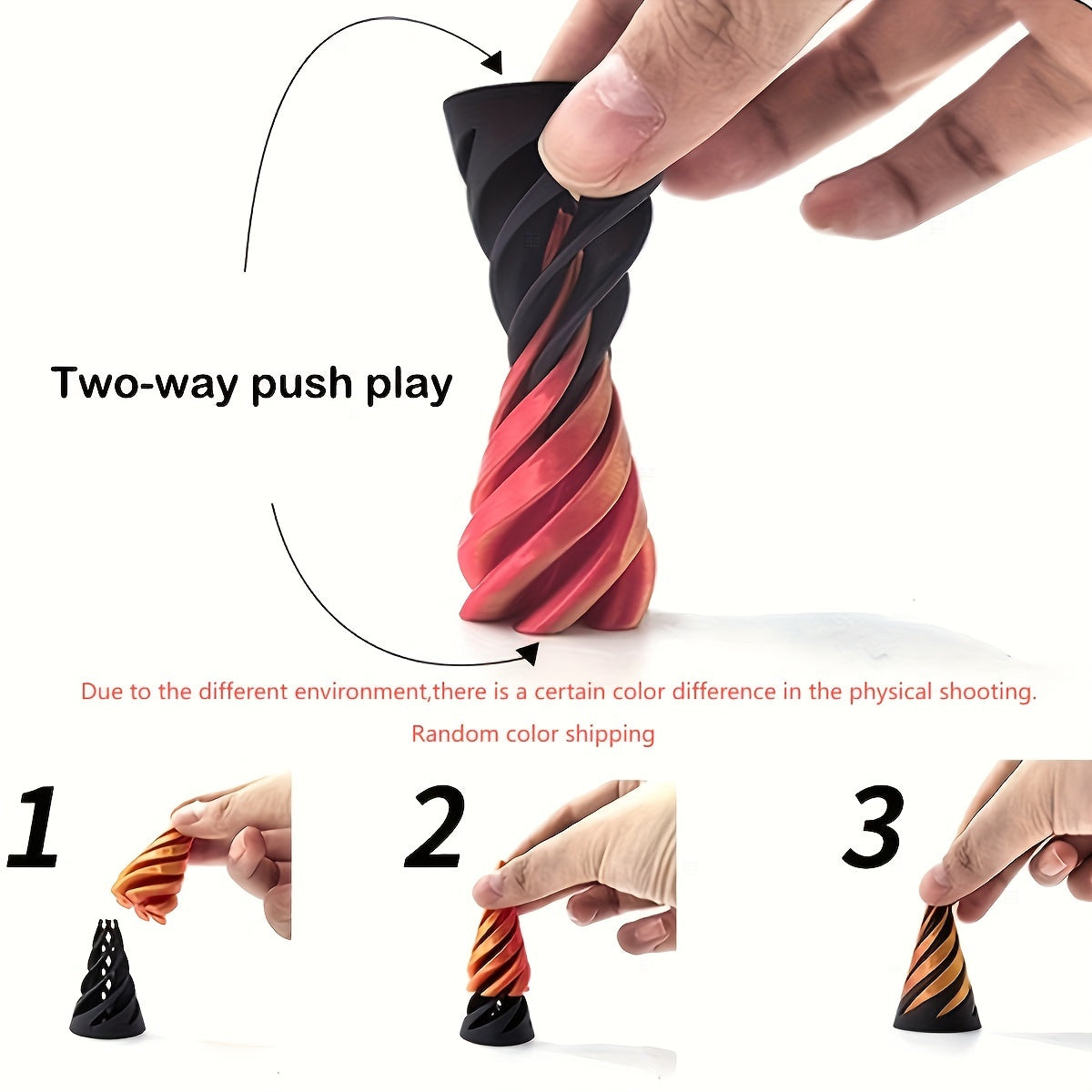 3D Printed Spiral Tree & Carrot Relax Toy Plastic Fish Tank Decor
