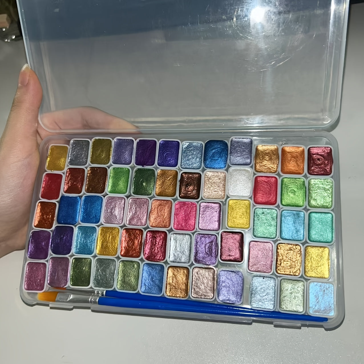 Iridescent Metallic Watercolor Set Shimmer DIY Paint Set for Artists