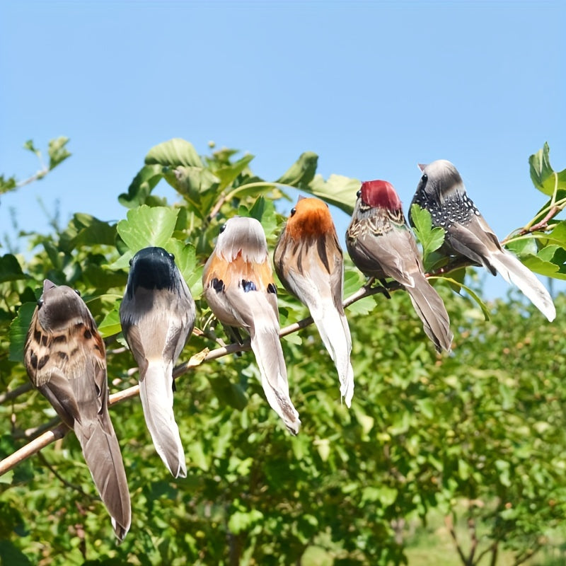 Artificial Sparrow Simulation Birds Garden Decoration