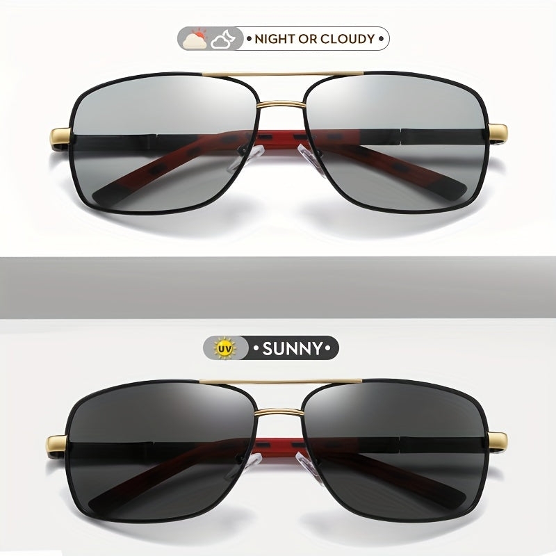 CoolPandas Photochromic Polarized Sunglasses Men Night Vision Safe Driving