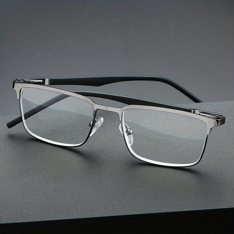 Men's Stainless Steel Business Glasses Anti Light Anti UV